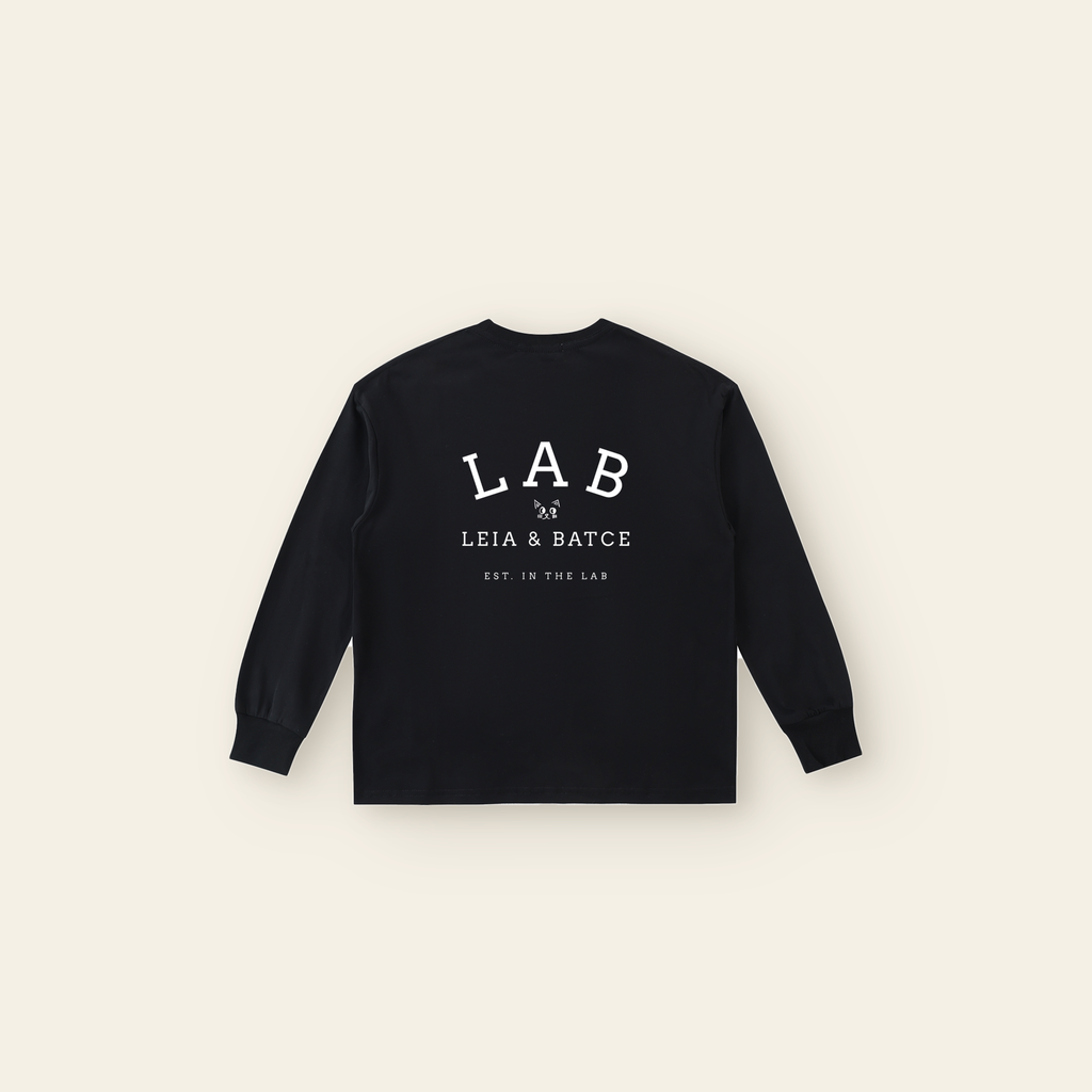 Cherry on Top Small Long Sleeve T-Shirt – Kids in Black, back, laid flat
