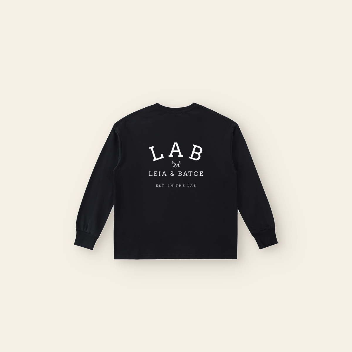 Cherry on Top Small Long Sleeve T-Shirt – Kids in Black, back, laid flat