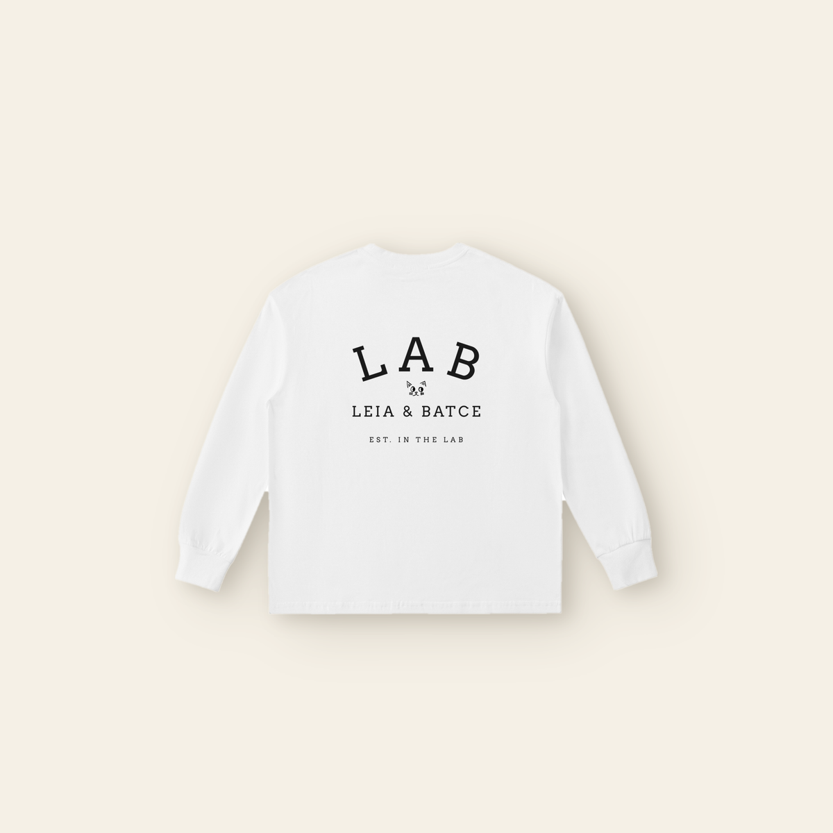 Cherry on Top Small Long Sleeve T-Shirt – Kids in White, back, laid flat