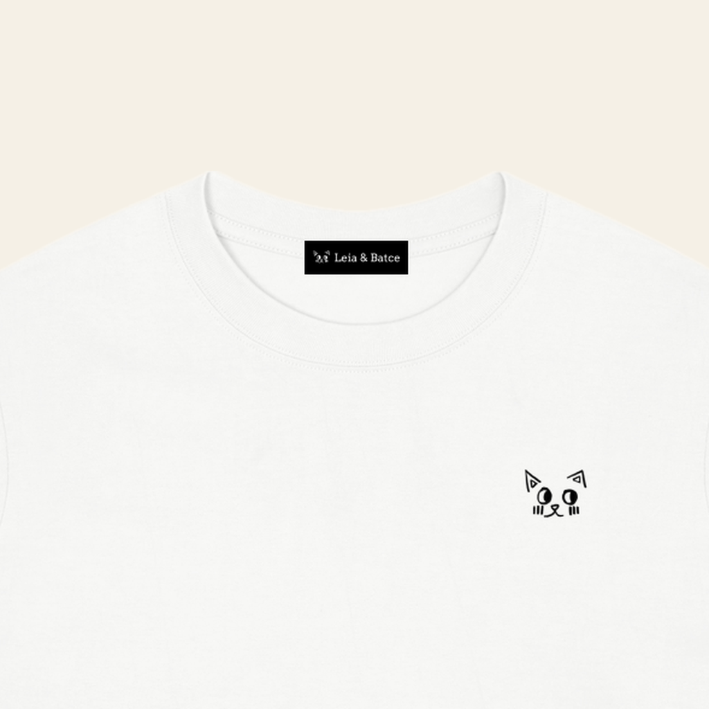 The Leia & Batce label sewn inside the back collar