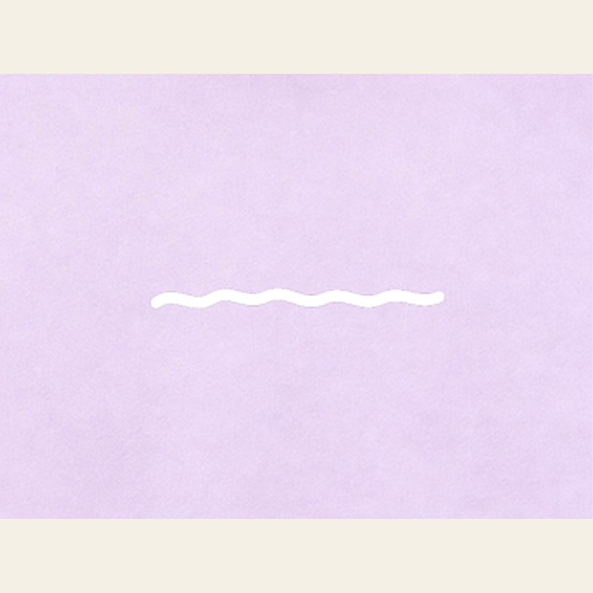 Close-up of the Just Right print on the back of the Lavender sweatshirt