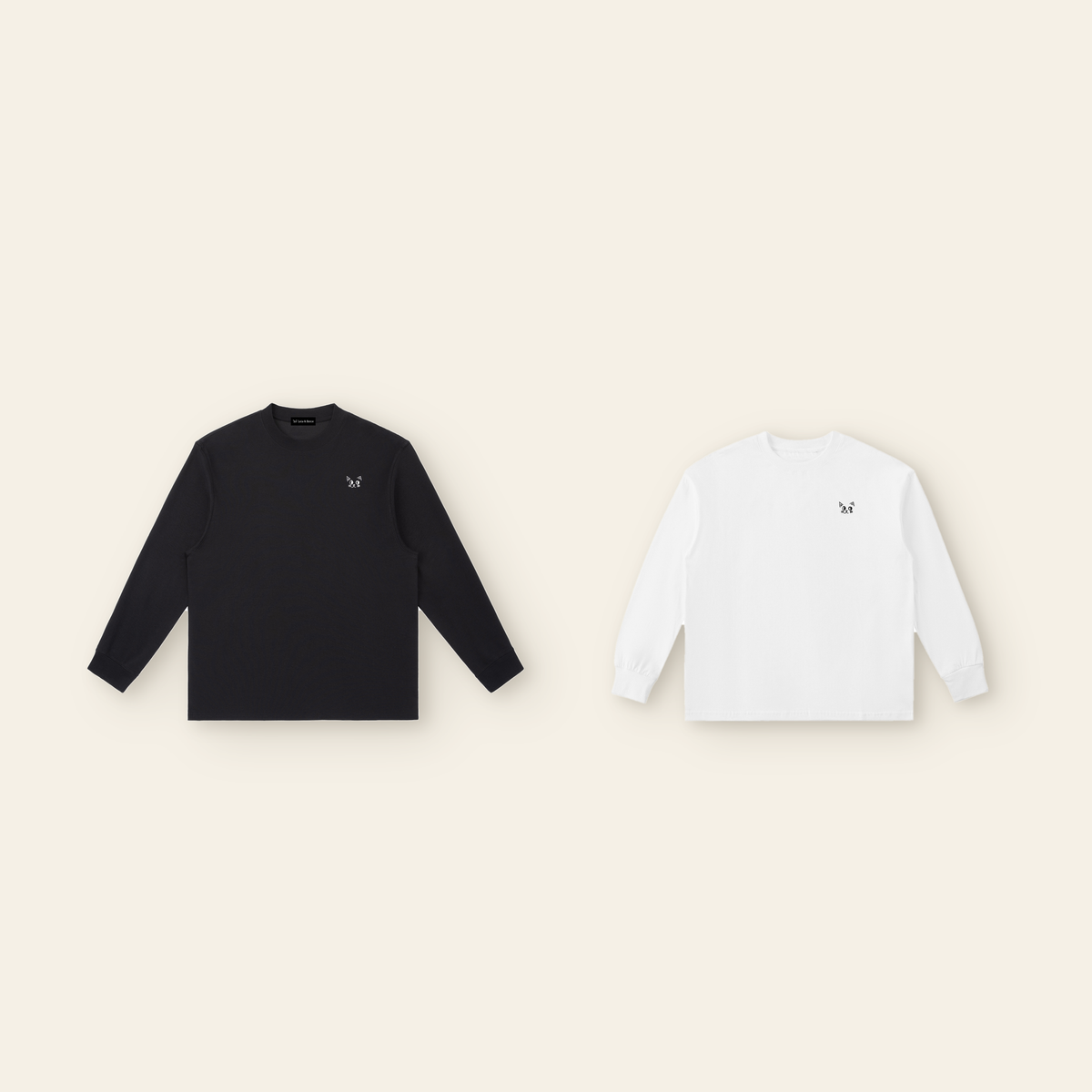 The Batce Long Sleeve T-Shirt – Adult in adult and kids sizes side by side, the same mark drawn to scale