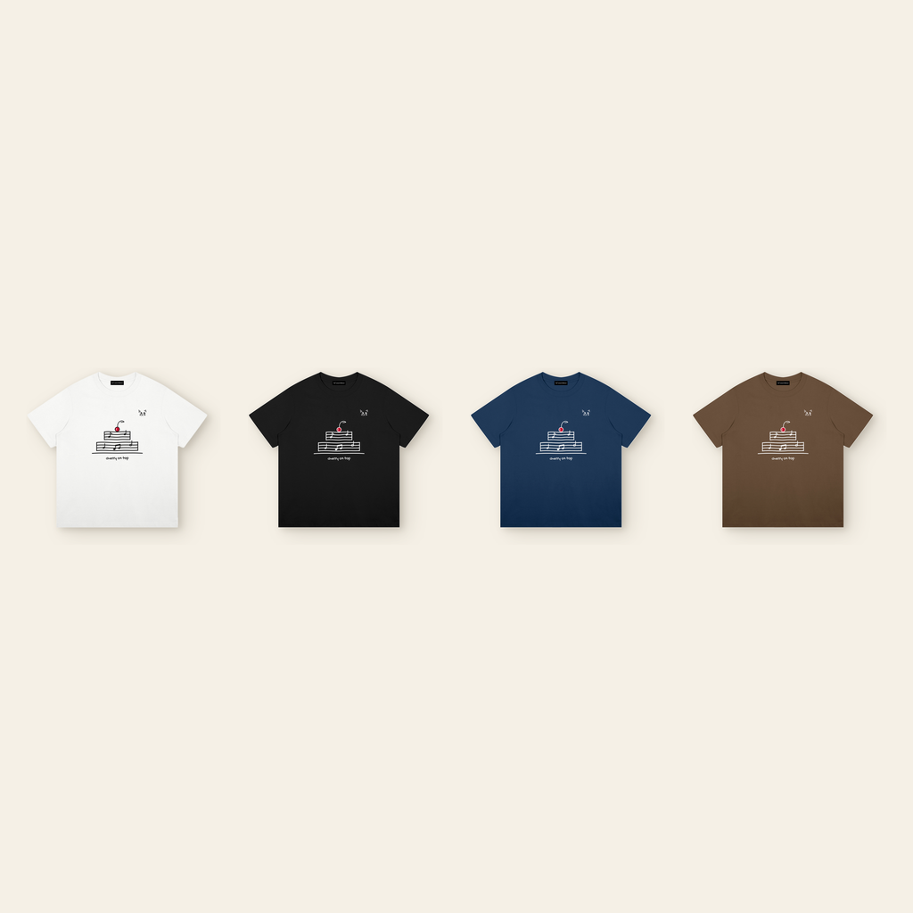 The Cherry on Top T-Shirt – Adult in all four colors: White, Black, Navy Blue, Brown