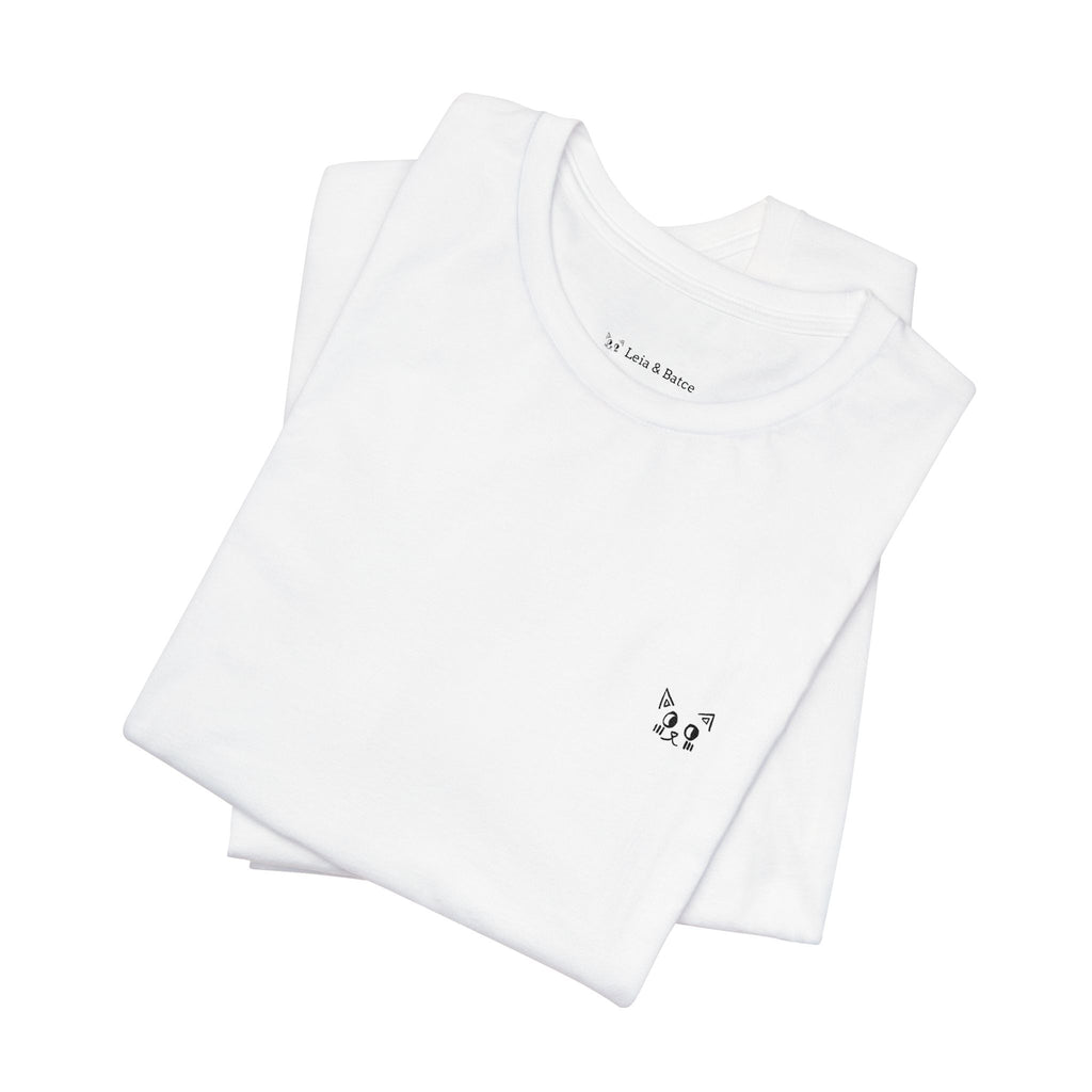 Minimal White Tee - Small Chest Logo Casual T-Shirt