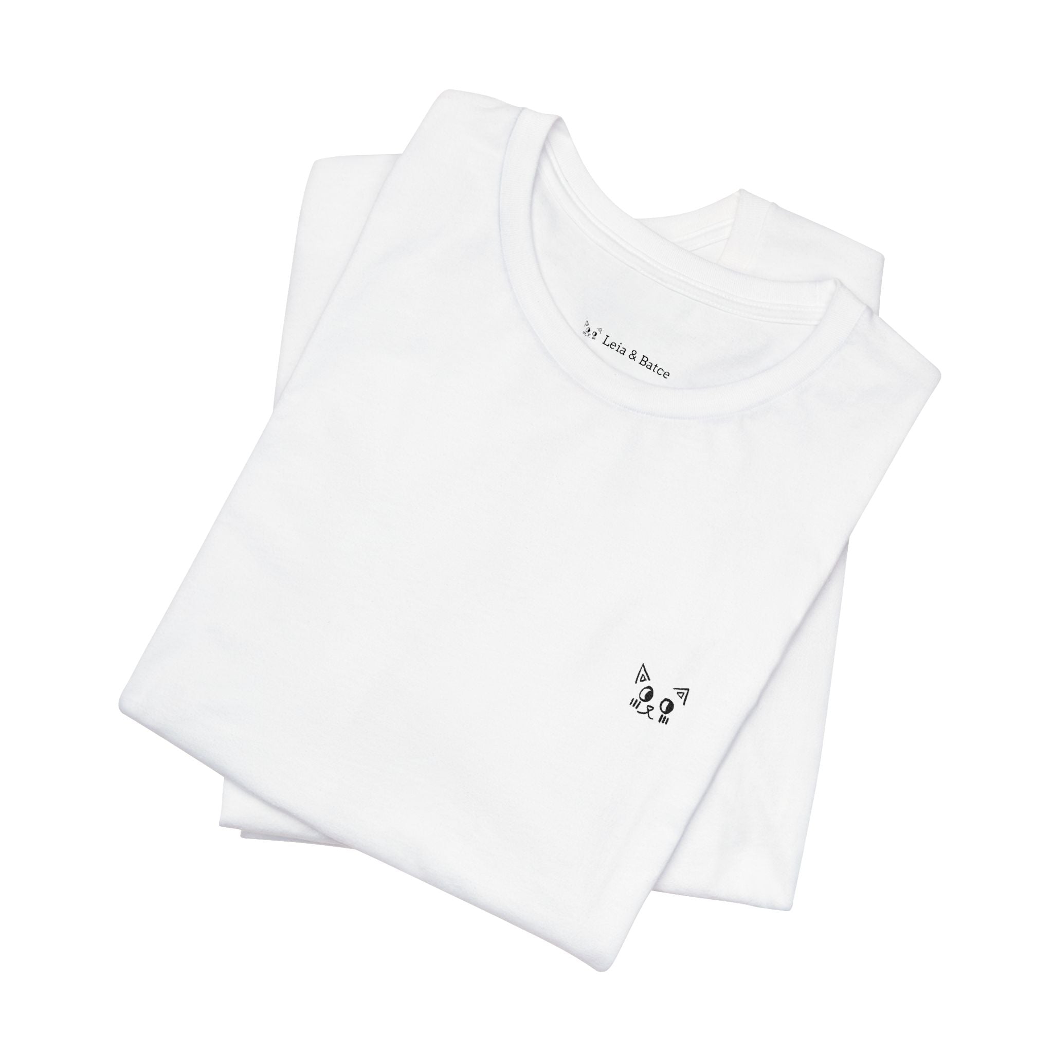 Minimal White Tee - Small Chest Logo Casual T-Shirt