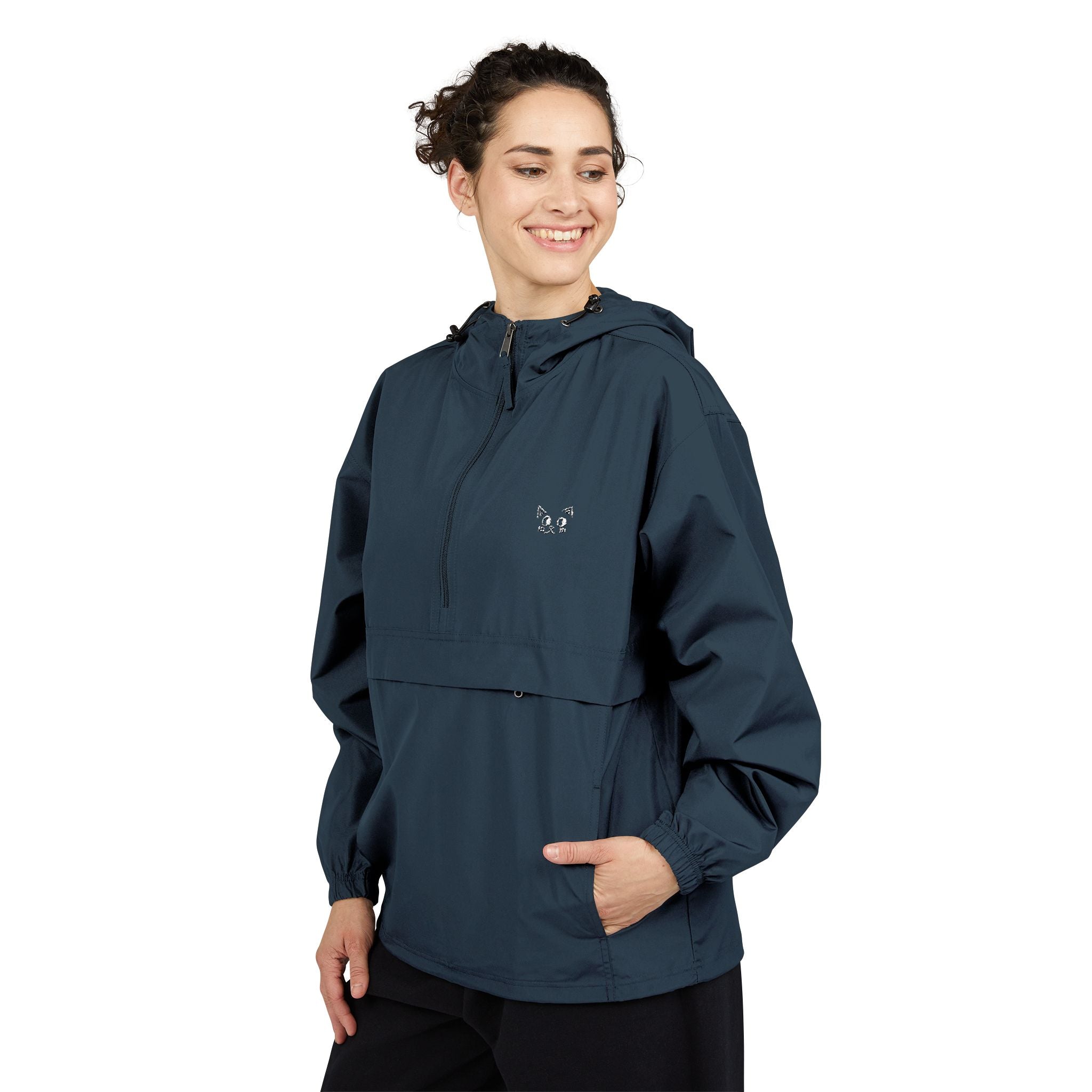 Packable Anorak Jacket — Lightweight Windbreaker with Subtle Chest Logo