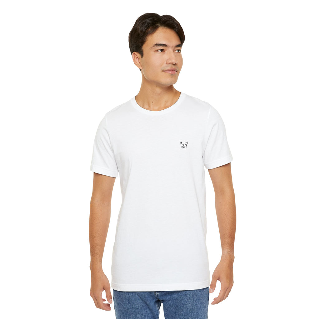 Minimal White Tee - Small Chest Logo Casual T-Shirt