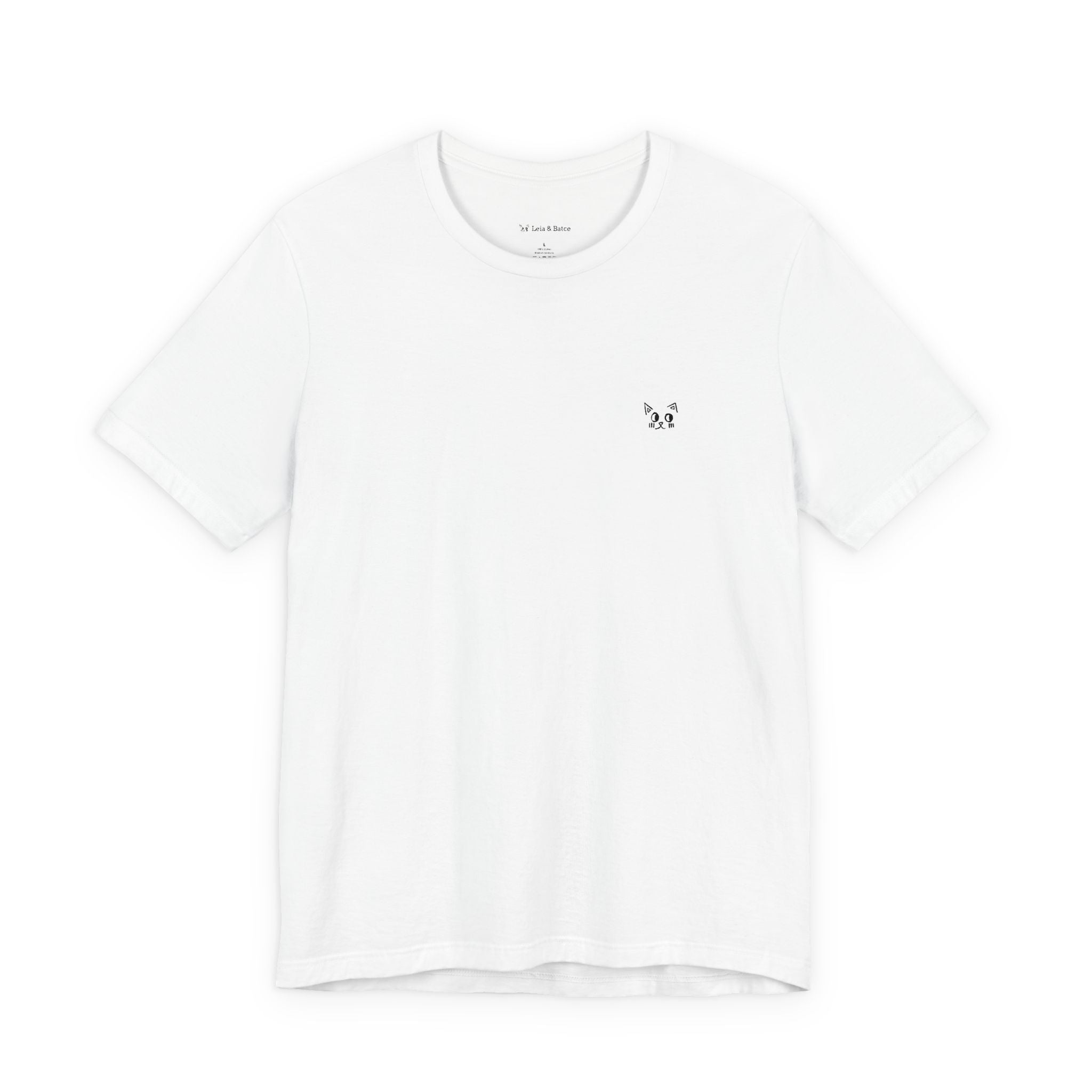 Minimal White Tee - Small Chest Logo Casual T-Shirt