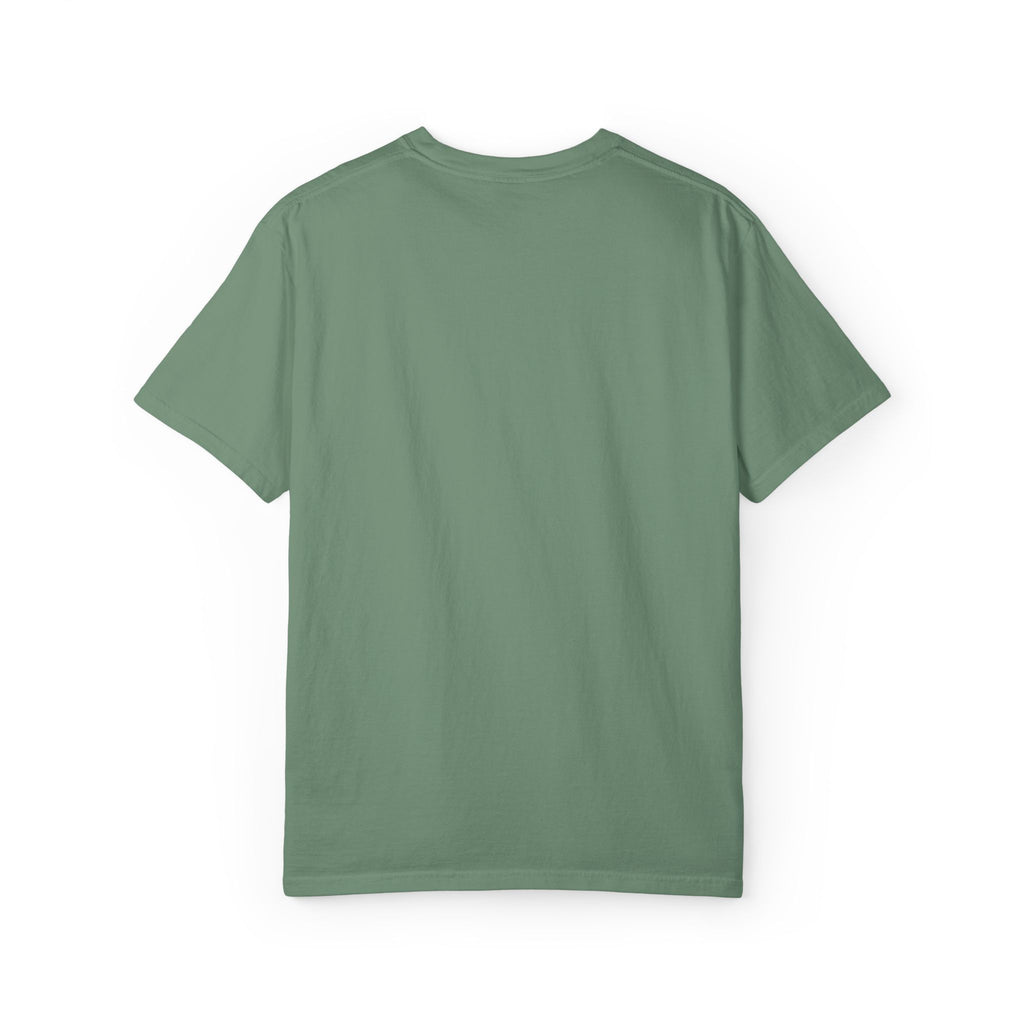 Minimal Heart Chest Tee — Garment-Dyed Coral T-Shirt