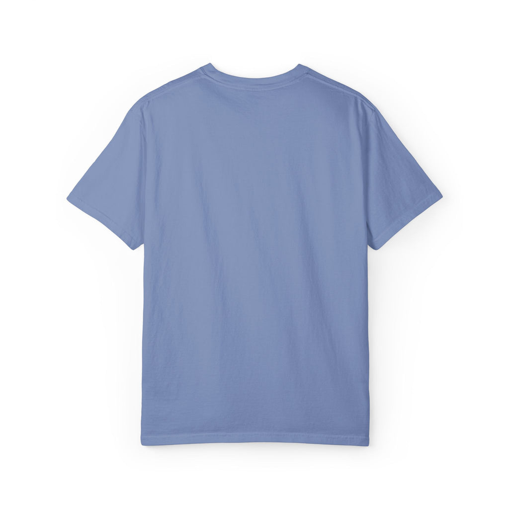 Minimal Heart Chest Tee — Garment-Dyed Coral T-Shirt