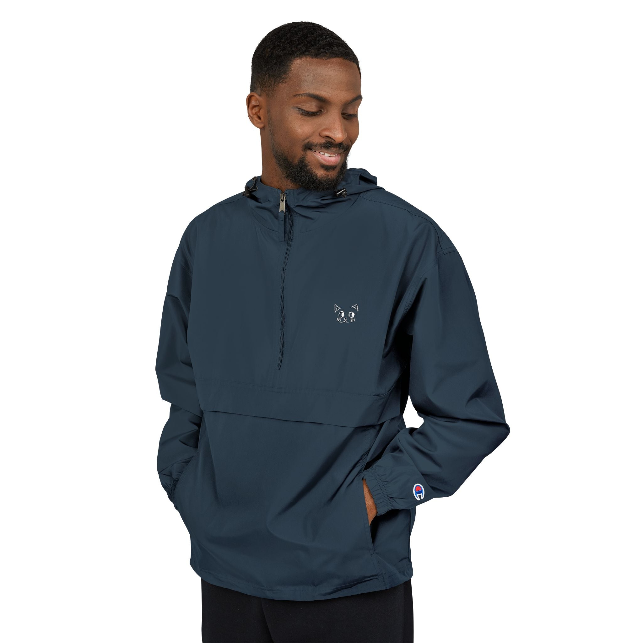 Packable Anorak Jacket — Lightweight Windbreaker with Subtle Chest Logo