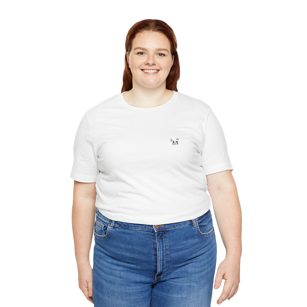 Minimal White Tee - Small Chest Logo Casual T-Shirt
