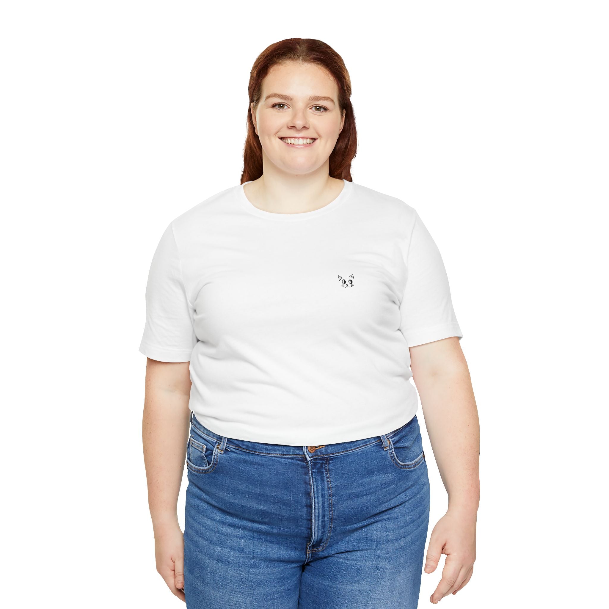 Minimal White Tee - Small Chest Logo Casual T-Shirt