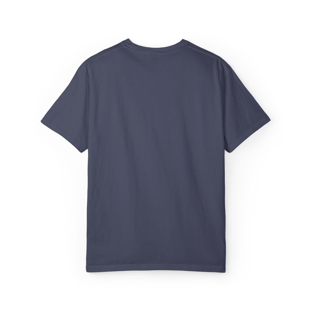 Minimal Heart Chest Tee — Garment-Dyed Coral T-Shirt