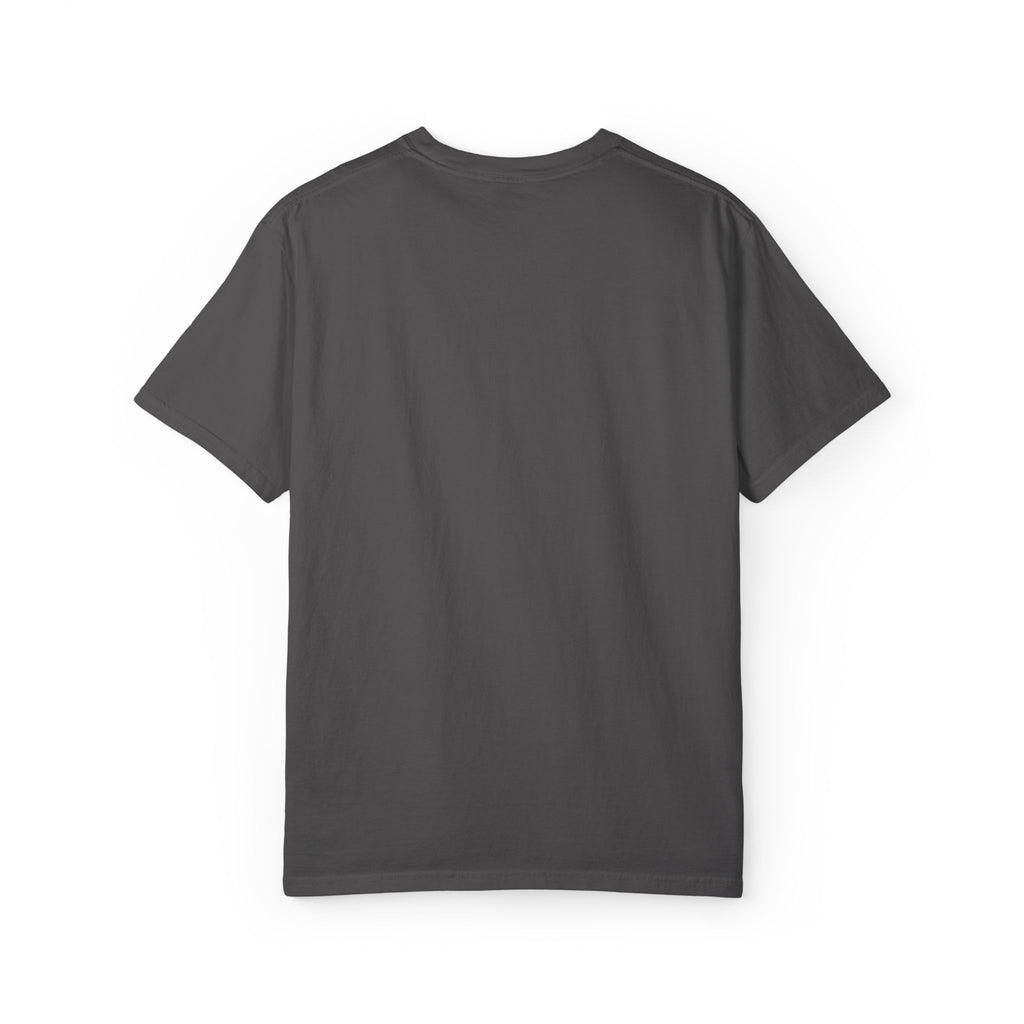 Minimal Heart Chest Tee — Garment-Dyed Coral T-Shirt
