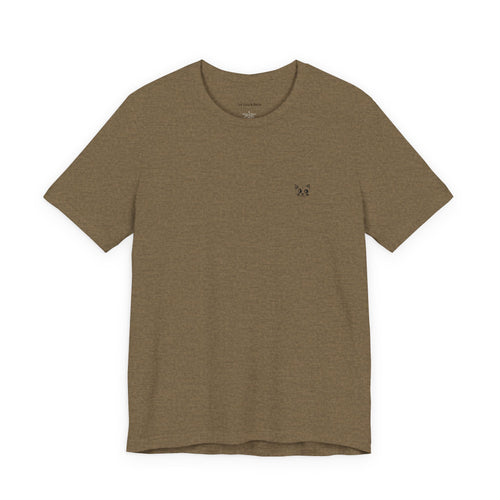 Minimal White Tee - Small Chest Logo Casual T-Shirt