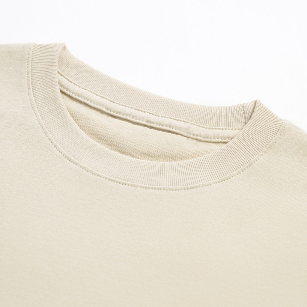 Cherry on Top Small Long Sleeve T-Shirt – Kids: garment detail, no print — the long-sleeve t-shirt itself up close in Peach (Tapstitch sample photo 1 of 4)