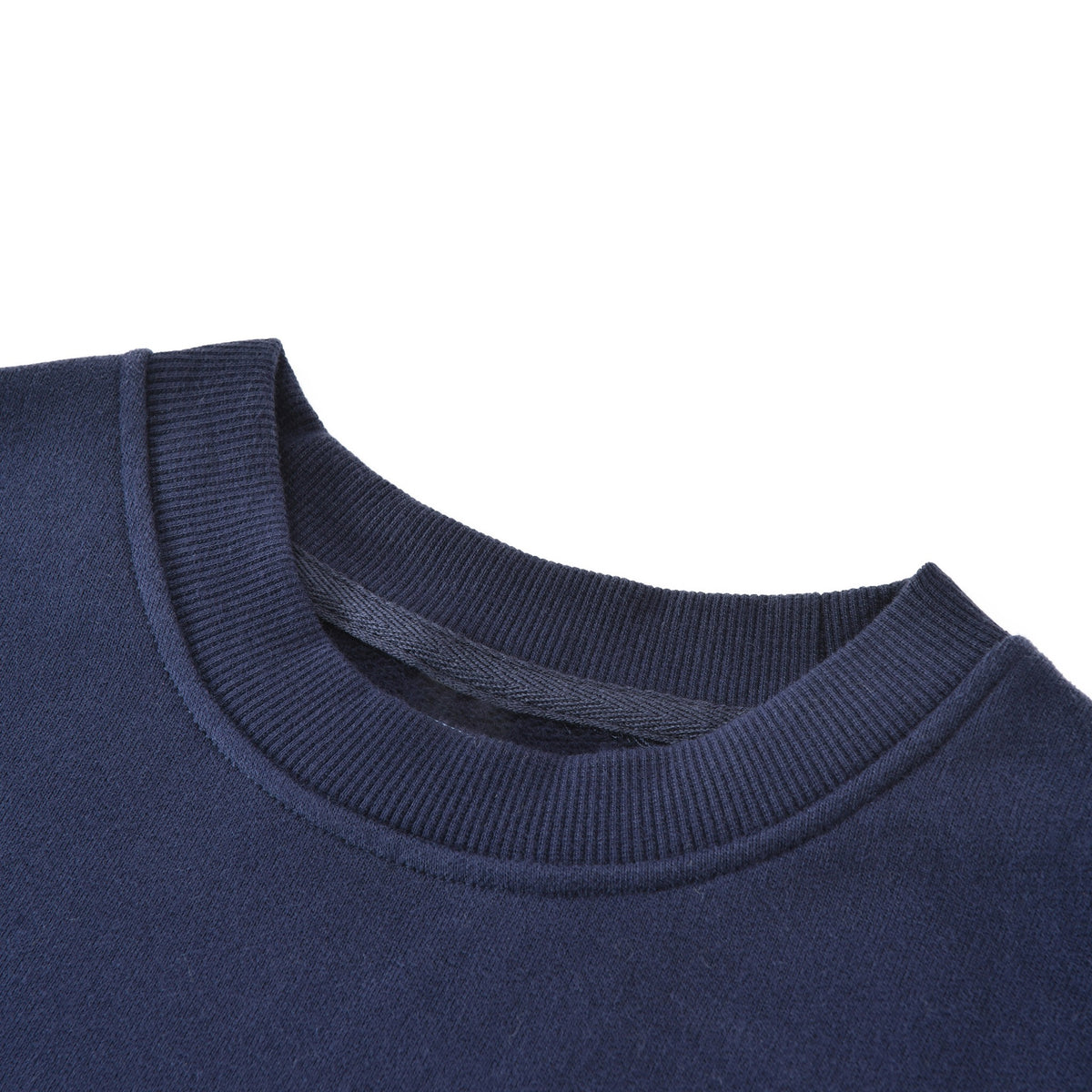 Cherry on Top Cake Fleece Sweatshirt – Kids: garment detail, no print — the sweatshirt itself up close in Navy Blue (Tapstitch sample photo 1 of 4)