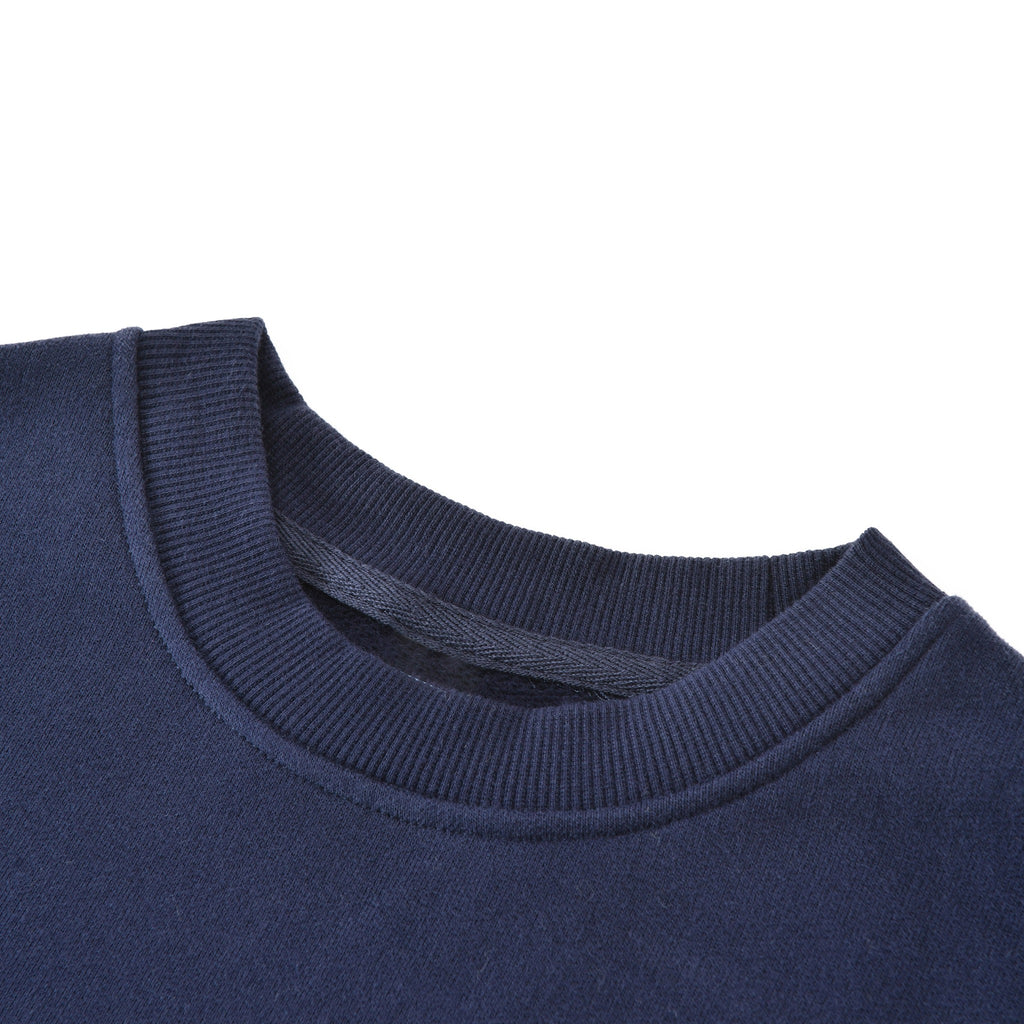 Cherry on Top Lettering Fleece Sweatshirt – Kids: garment detail, no print — the sweatshirt itself up close in Navy Blue (Tapstitch sample photo 1 of 4)