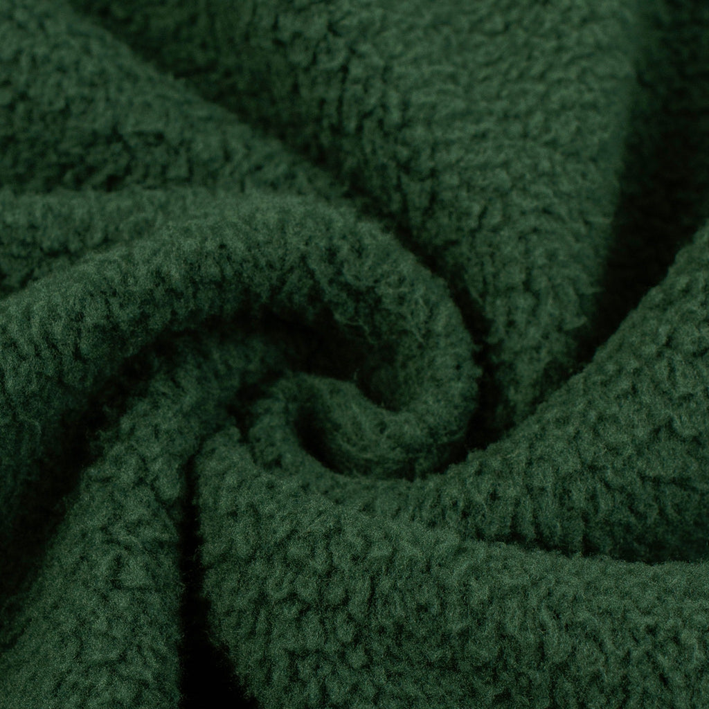 Just Right Back Wave Fleece Hoodie – Kids: garment detail, no print — the hoodie itself up close in Dark Green (Tapstitch sample photo 3 of 4)