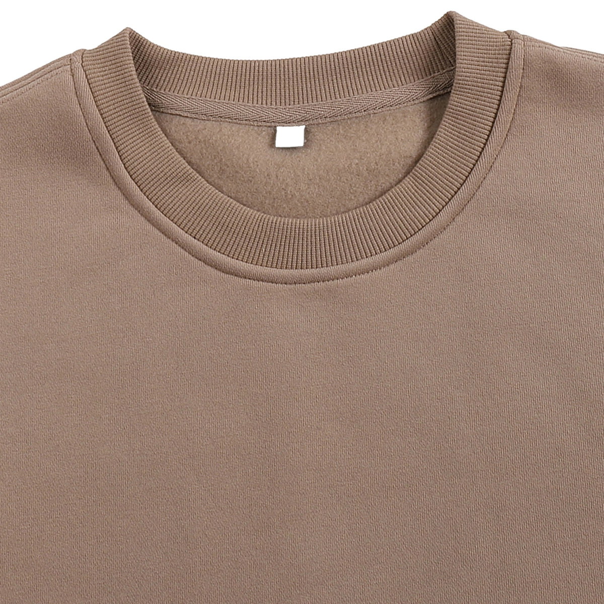 The Batce Fleece Sweatshirt – Men's: garment detail, no print — the sweatshirt itself up close in Gray Brown (Tapstitch sample photo 1 of 4)