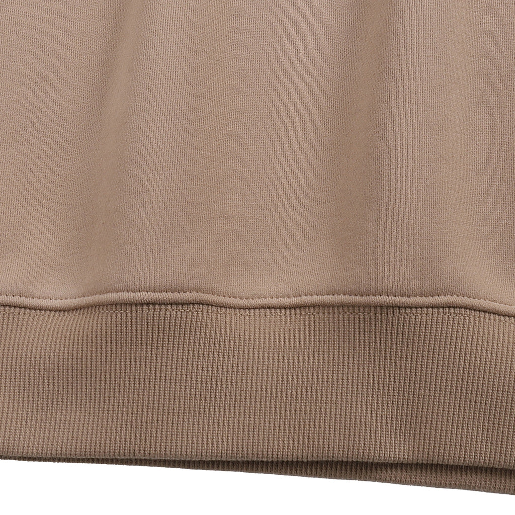 The Batce Fleece Sweatshirt – Men's: garment detail, no print — the sweatshirt itself up close in Gray Brown (Tapstitch sample photo 2 of 4)