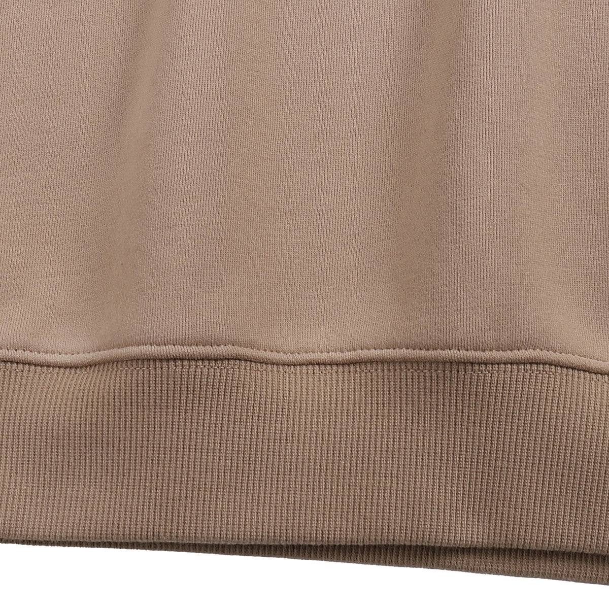 The Batce Fleece Sweatshirt – Men's: garment detail, no print — the sweatshirt itself up close in Gray Brown (Tapstitch sample photo 2 of 4)