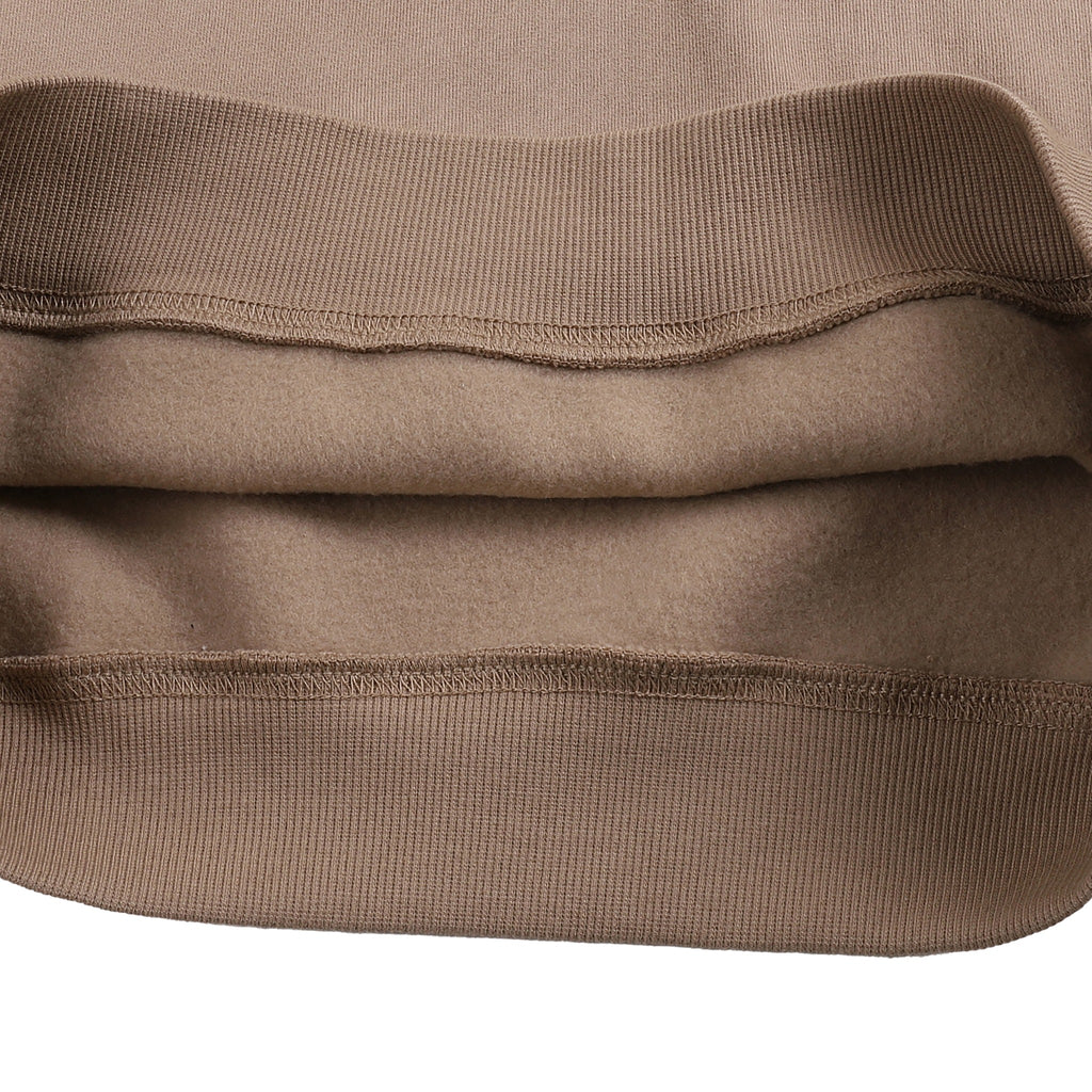 The Batce Fleece Sweatshirt – Men's: garment detail, no print — the sweatshirt itself up close in Gray Brown (Tapstitch sample photo 4 of 4)