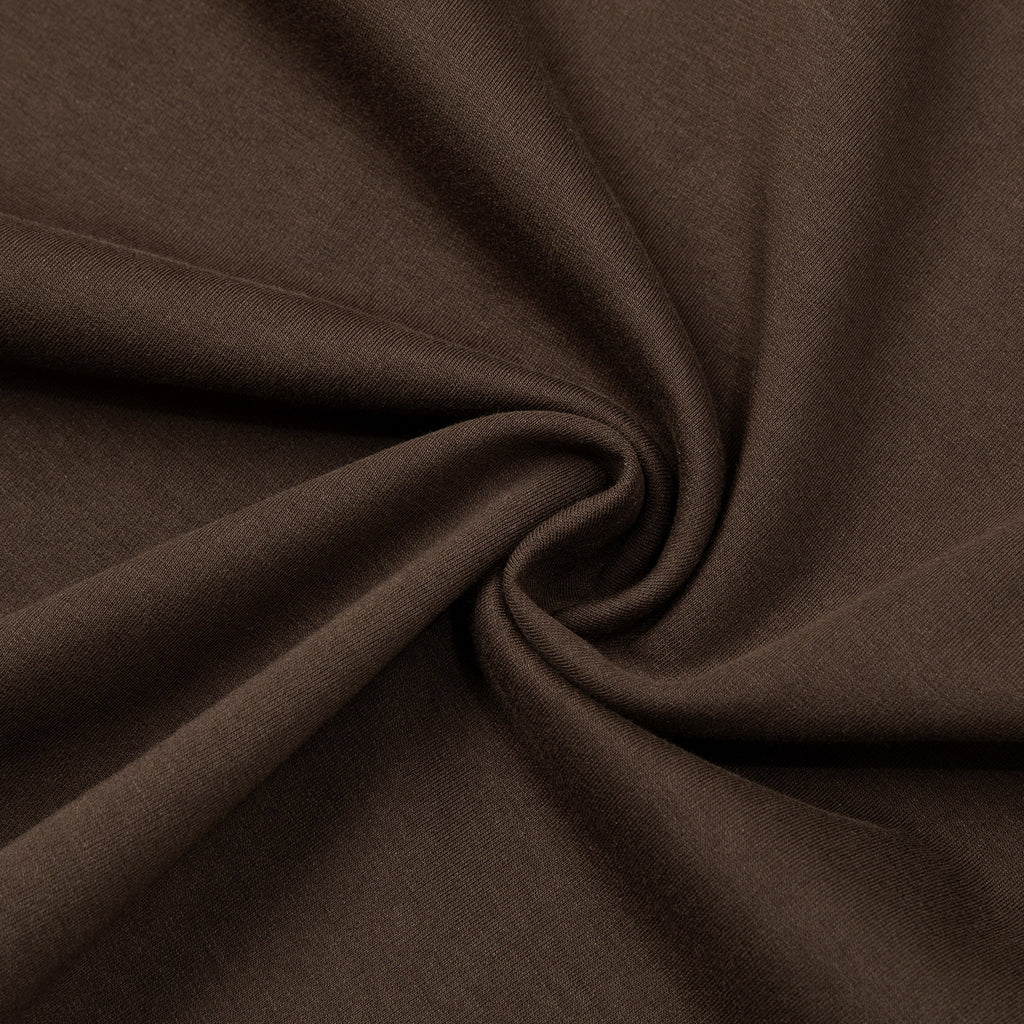 Just Right Long Sleeve T-Shirt – Adult: garment detail, no print — the long-sleeve t-shirt itself up close in Brown (Tapstitch sample photo 4 of 4)
