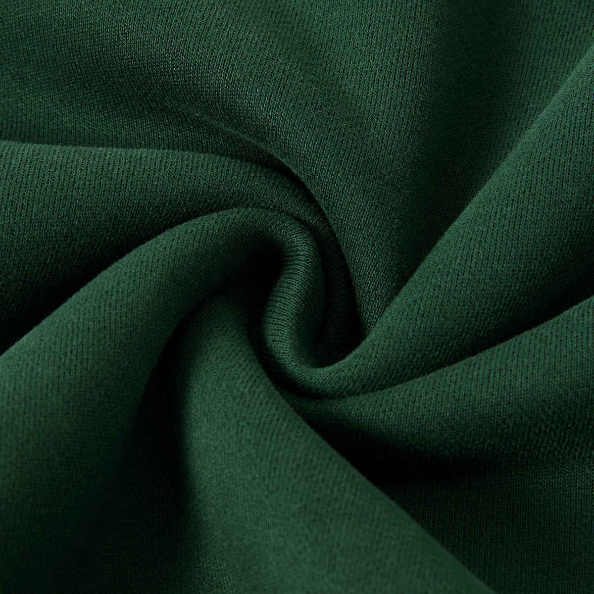 Cherry on Top Cake Stack Boxy Fleece Sweatshirt – Adult: garment detail, no print — the sweatshirt itself up close in Dark Green (Tapstitch sample photo 4 of 4)