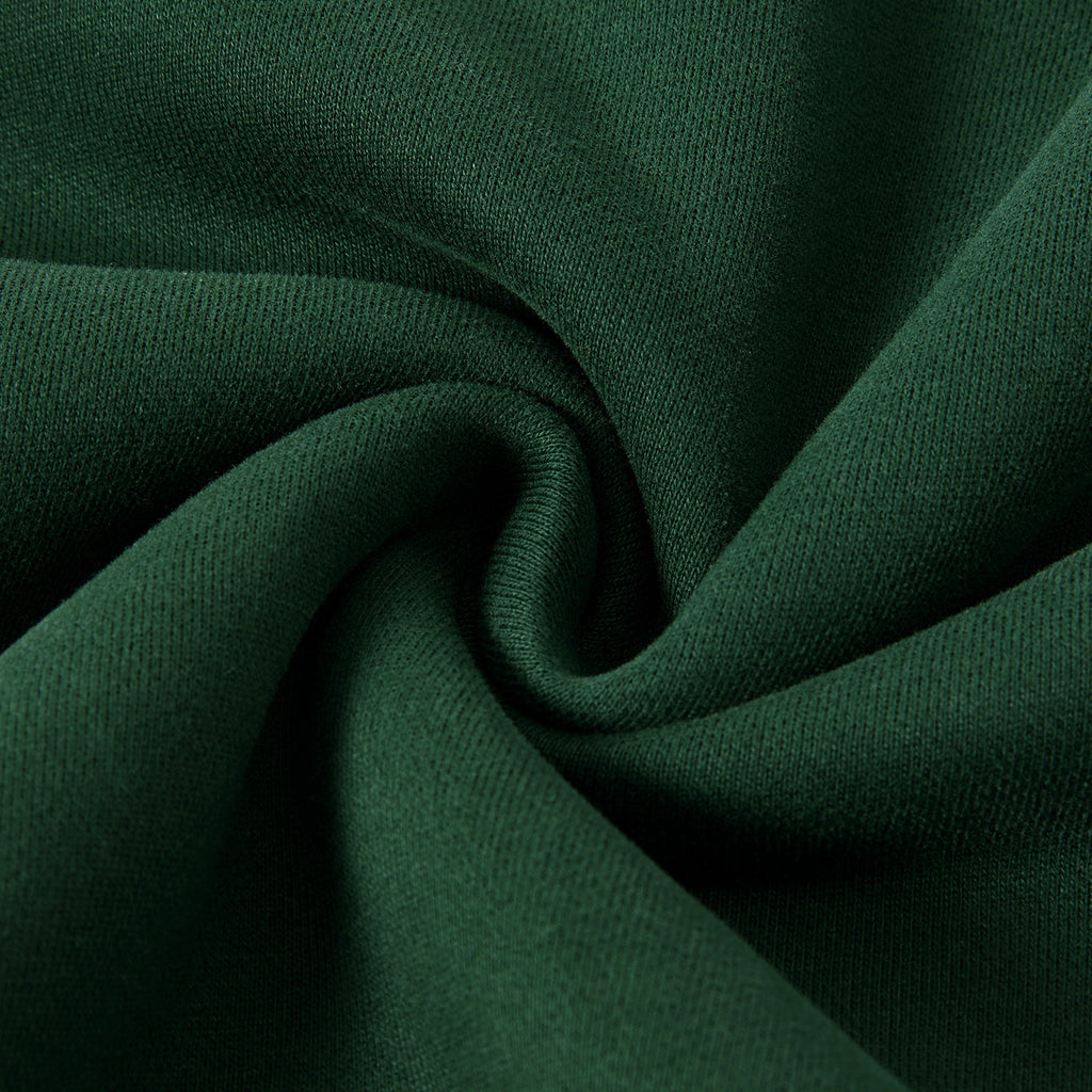 Cherry on Top Cake Boxy Fleece Sweatshirt – Adult: garment detail, no print — the sweatshirt itself up close in Dark Green (Tapstitch sample photo 4 of 4)