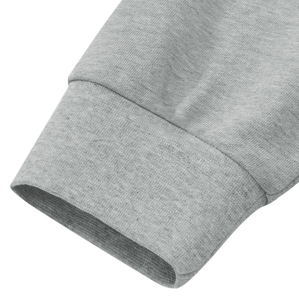 Cherry on Top Lettering Zip Hoodie – Adult: garment detail, no print — the zip hoodie itself up close in Heather Gray (Tapstitch sample photo 2 of 4)