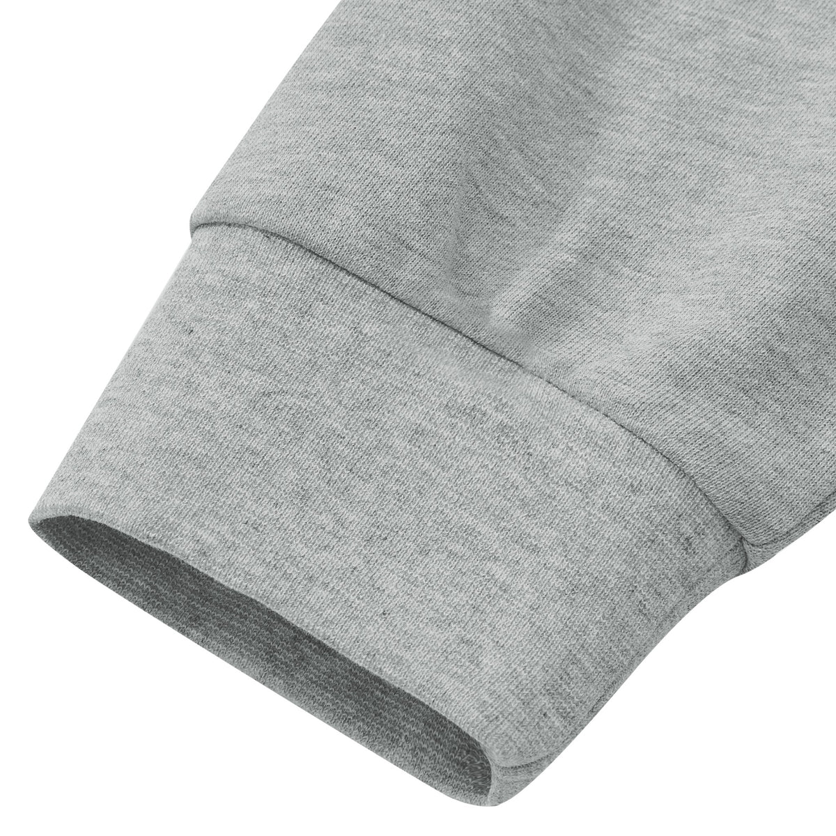 Cherry on Top Lettering Zip Hoodie – Adult: garment detail, no print — the zip hoodie itself up close in Heather Gray (Tapstitch sample photo 2 of 4)