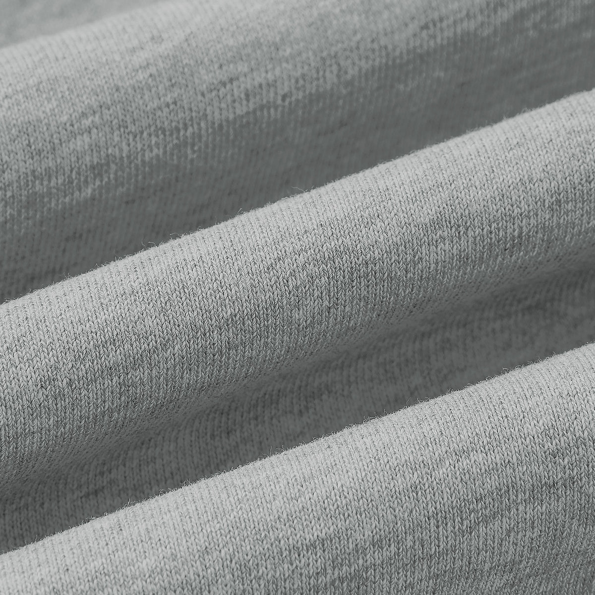 Just Right Back Lettering Zip Hoodie – Adult: garment detail, no print — the zip hoodie itself up close in Heather Gray (Tapstitch sample photo 3 of 4)