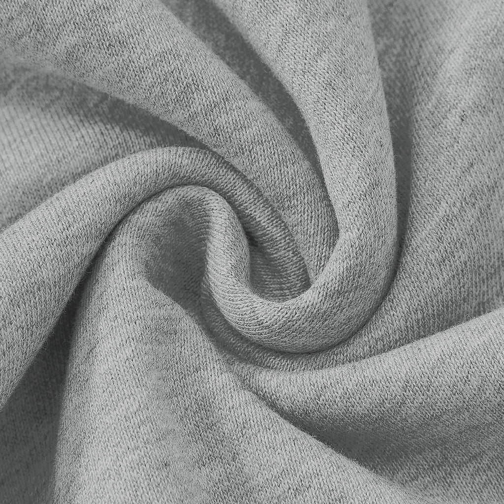 Just Right Minimal Wave Zip Hoodie – Adult: garment detail, no print — the zip hoodie itself up close in Heather Gray (Tapstitch sample photo 4 of 4)