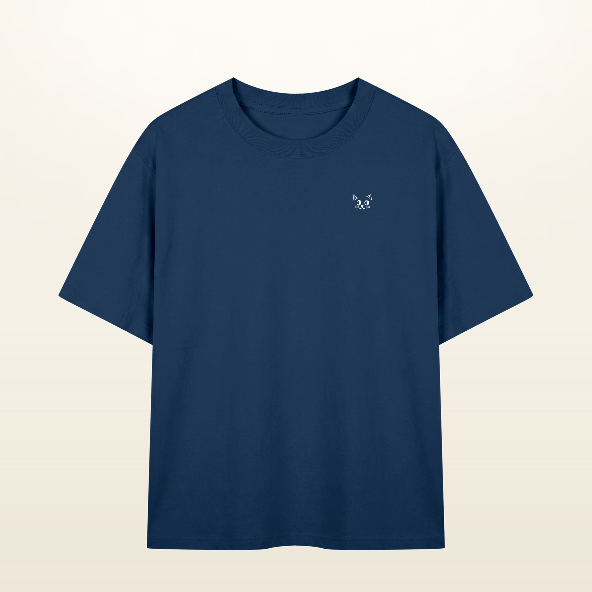 The Batce T-Shirt - Adult in Navy Blue. White ink mark.