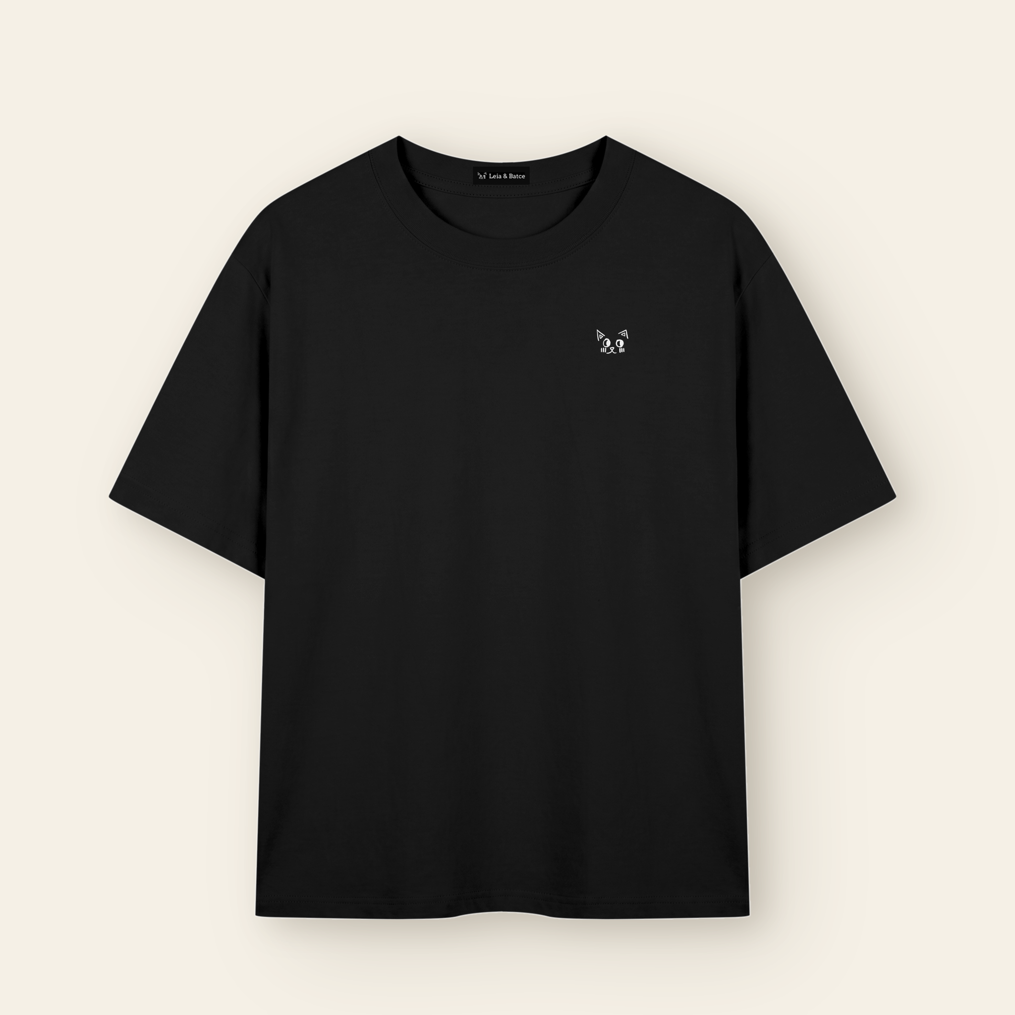 The Batce T-Shirt - Adult in Black. White ink mark.