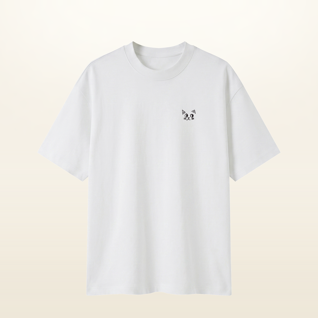 The Batce T-Shirt - Kids in White. One small hand-drawn Batce mark on the chest.