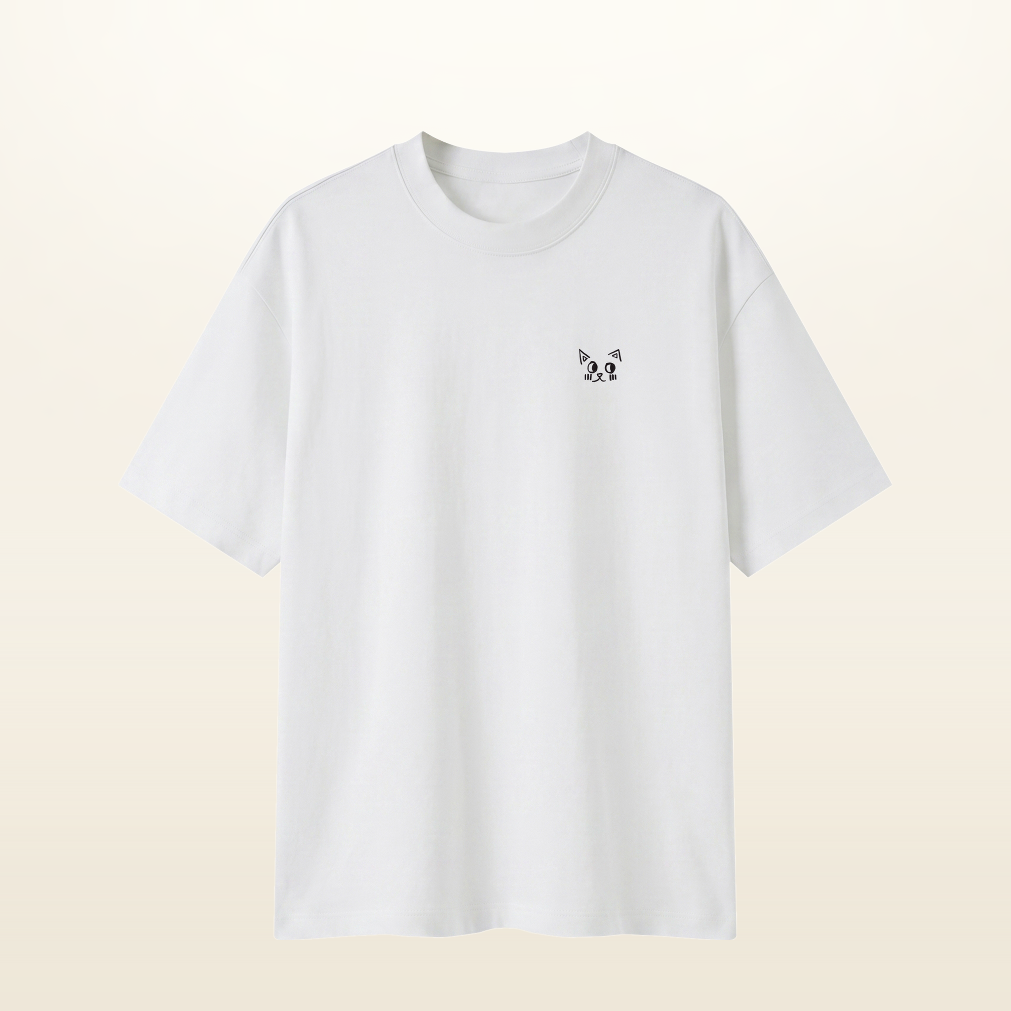 The Batce T-Shirt - Kids in White. One small hand-drawn Batce mark on the chest.