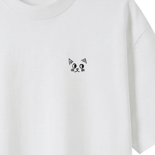 Close-up of the printed Batce mark. He's a bat.