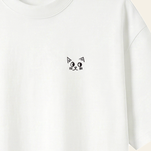 Close-up of the printed Batce mark. He's a bat.