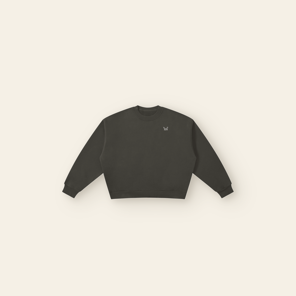 The Batce Sweatshirt – Adult in Dark Gray, laid flat