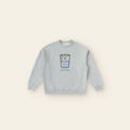 Just Right Fleece Sweatshirt – Kids in Heather Gray, laid flat