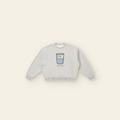 Just Right Boxy Fleece Sweatshirt – Adult in Heather Gray, laid flat