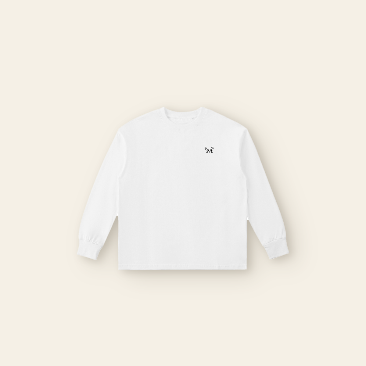 The Batce Long Sleeve T-Shirt – Kids in White, laid flat