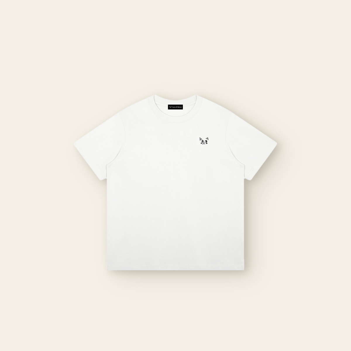 The Batce T-Shirt – Adult in White, laid flat